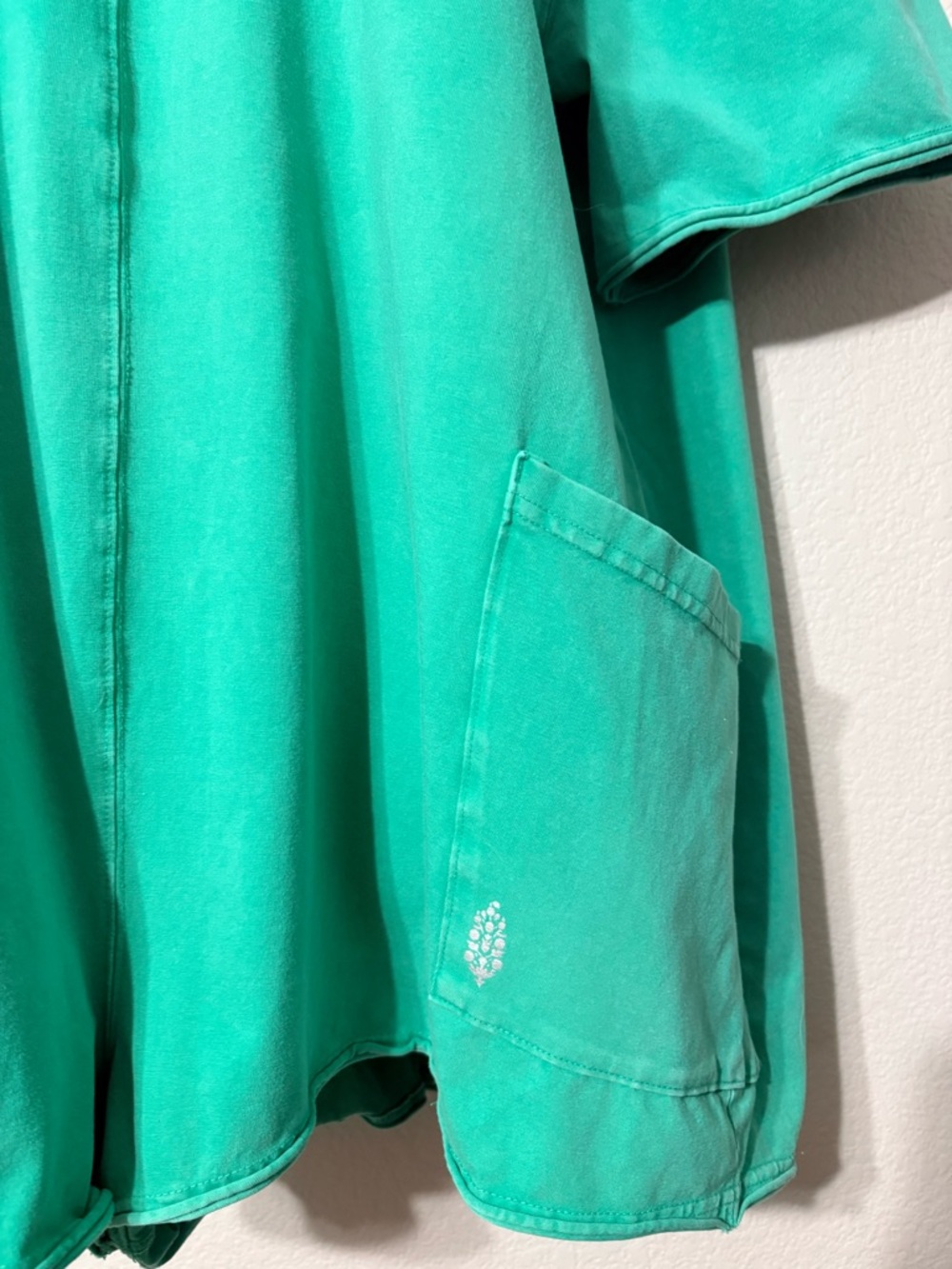 Free People Movement Hot Shot Casual Green Short Romper Oversized Roomy Pockets - Picture 10 of 16